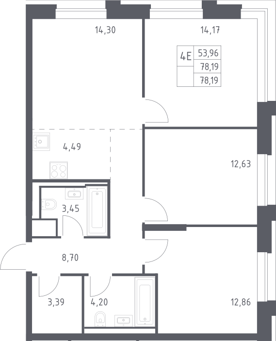 4-комн. Верейская 41