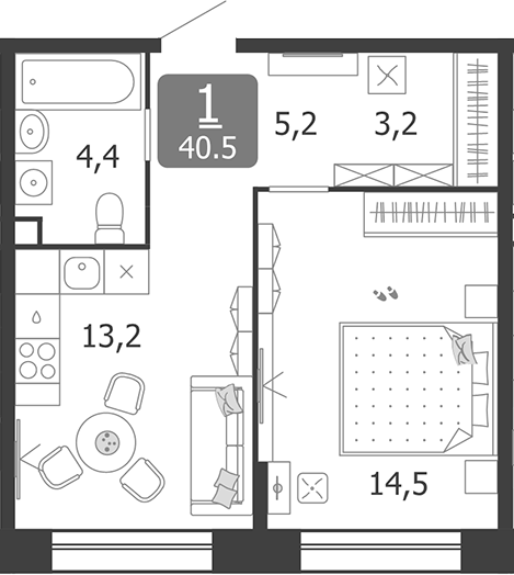 1-комн. Шагал