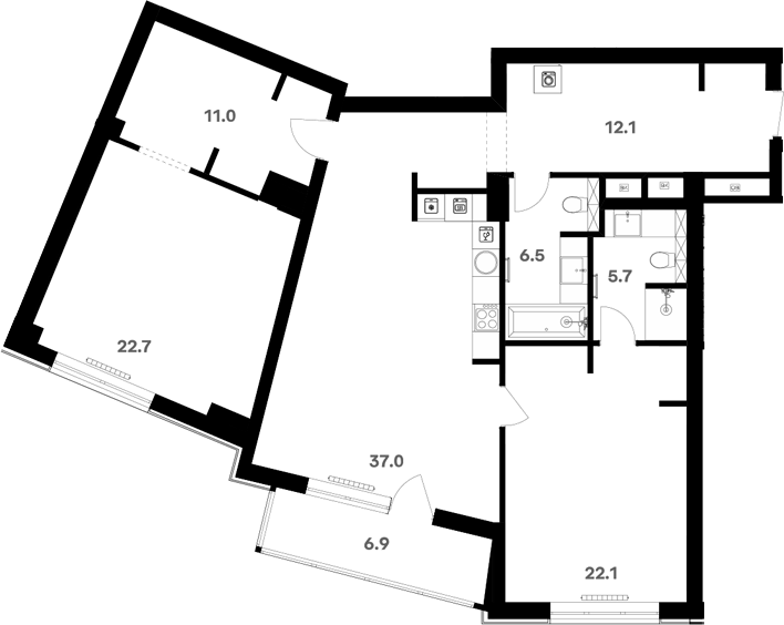 Студия, 120.15 м², 17/20 этаж, ЖК «RIVER HOUSE Щелково»