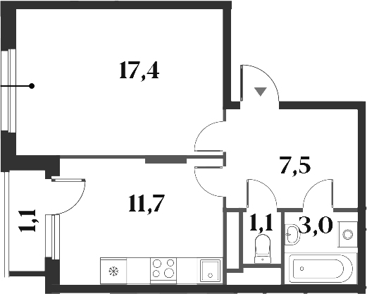 1-комн. Миниполис 8 Кленов