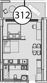 Студия, 55.5 м², 9/9 этаж, ЖК «Гостиничный комплекс Поляна Пик»