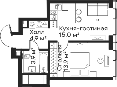 1-комн. Сити Бэй
