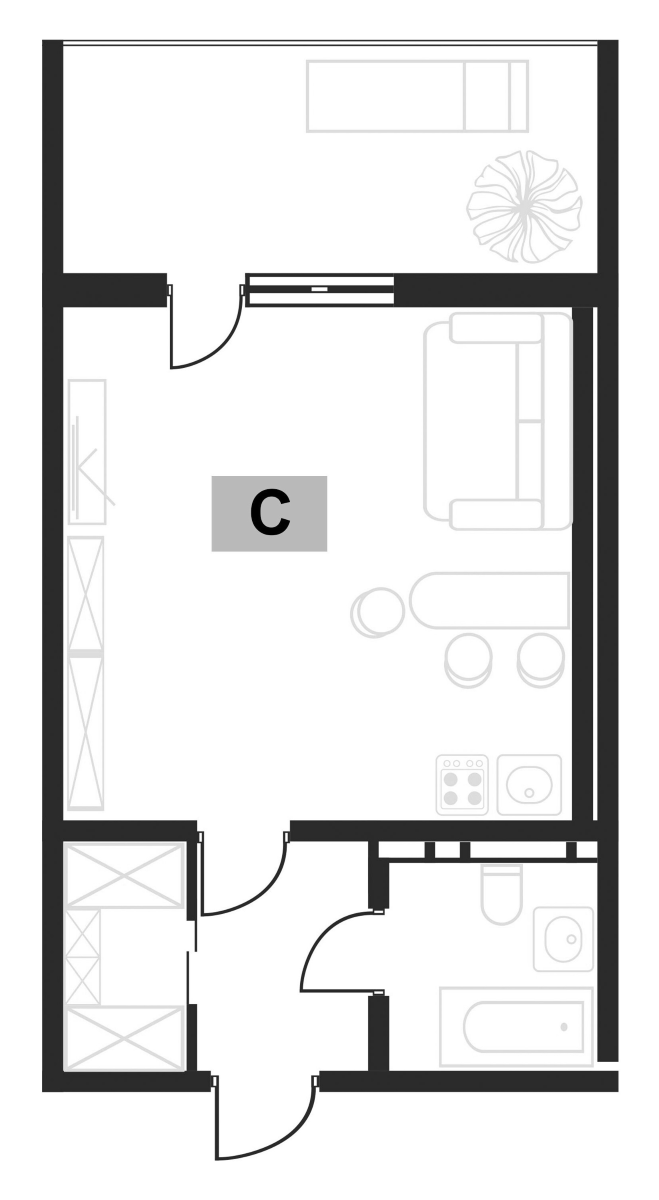 Студия квартира, 29.46 м² в ЖК Клубная резиденция Европа — фото 2