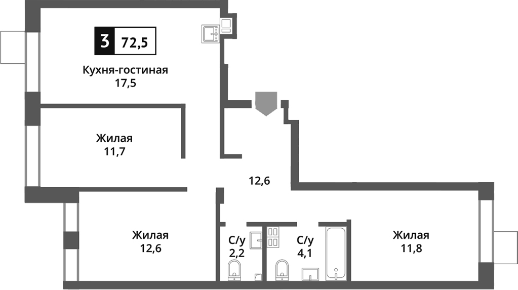 4-комн. Никольский квартал Отрада