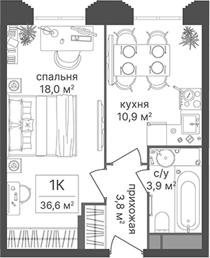 1-комн. Гостиничный комплекс Варшавские ворота