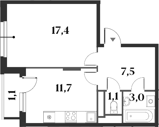 1-комн. Миниполис 8 Кленов