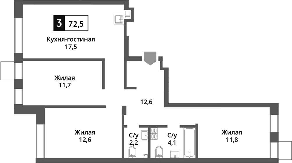 4-комн. Никольский квартал Отрада