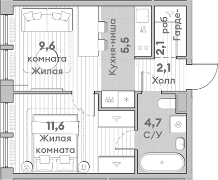 2-комн. НАТИВ