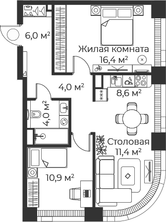 3-комн. Веер