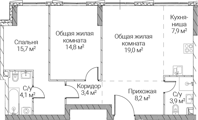 3-комн. СЕЗАР СИЛИКА