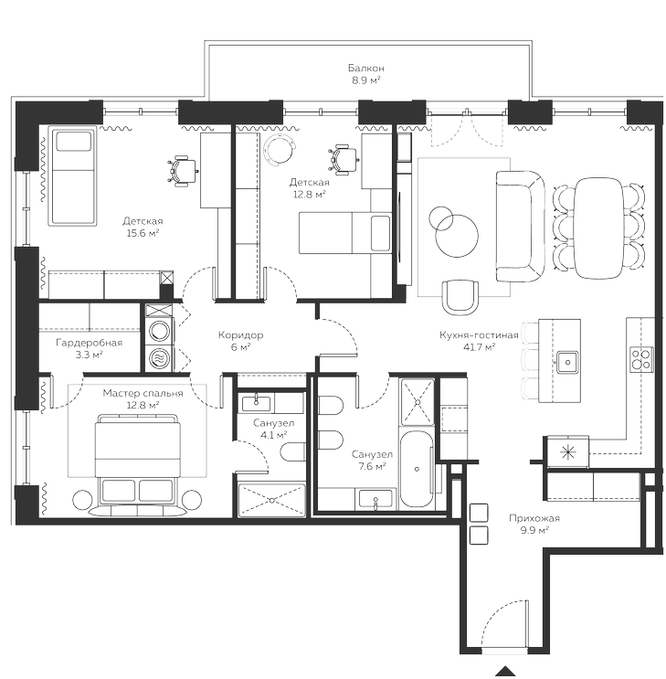 4-комн. River Residences