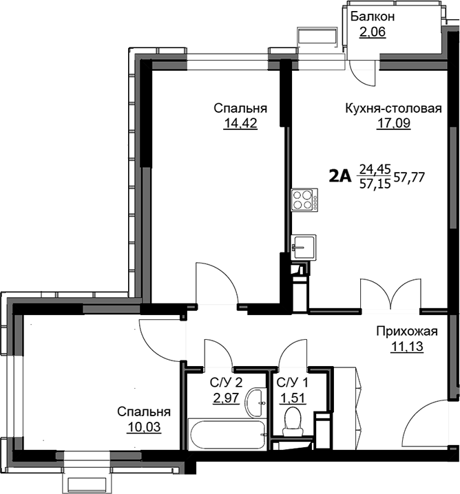 3-комн. Соболевка
