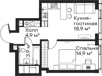 1-комн. Сити Бэй