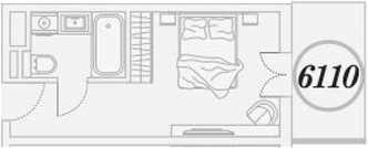 Студия, 26.1 м², 6/9 этаж, ЖК «ГК Сан Гарден Хотел&СПА»