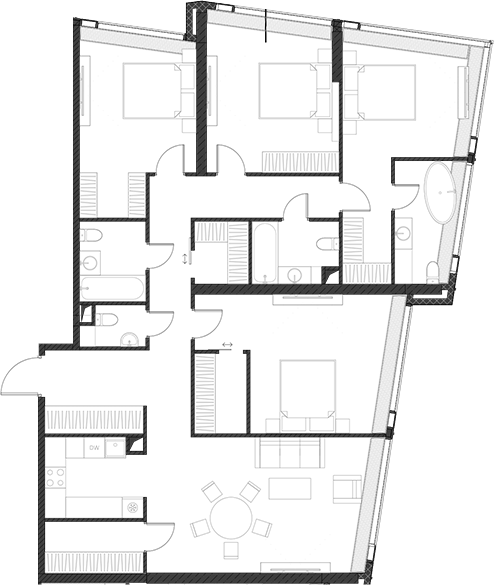 Студия, 148.05 м², 68/85 этаж, ЖК «Дом Дау»