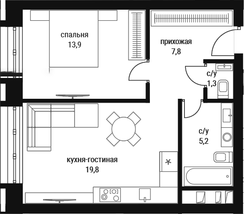 2-комн. Шелепиха