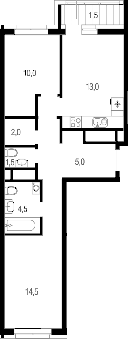 2-комн. Котельники парк