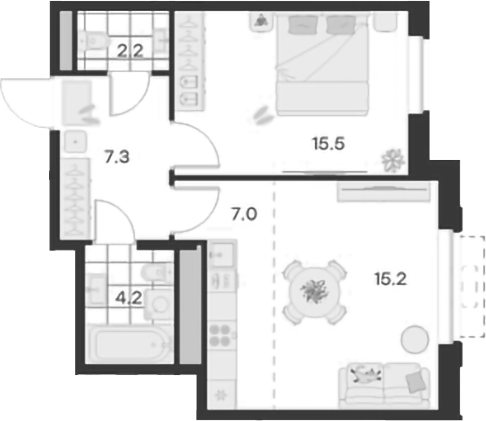 2-комн. Михалевич