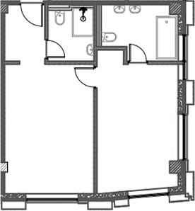 1-комн., 53.08 м², 8/12 этаж, ЖК «Azimut Сити Отель Пятигорск»