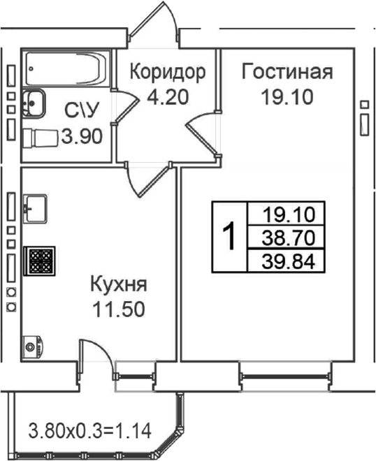 1-комн. Грэс