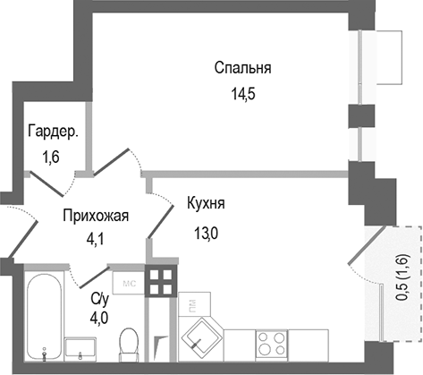 1-комн. Киноквартал