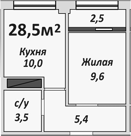 Продается 1-комн. квартира, 28.5 м²