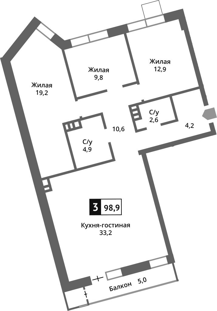 4-комн. Отрада на реке