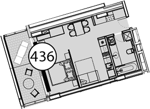 Студия, 57.6 м², 7/9 этаж, ЖК «Гостиничный комплекс Поляна Пик»