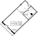 Студия квартира, 27.53 м² в ЖК Лучи — фото 2