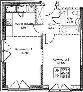 2-комн. ЭВОПАРК Сокольники