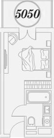 Студия, 26.2 м², 5/7 этаж, ЖК «ГК Сан Гарден Хотел&СПА»