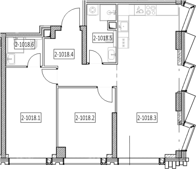 3-комн., 70.2 м², 45/52 этаж, ЖК «Айс Тауэрс»