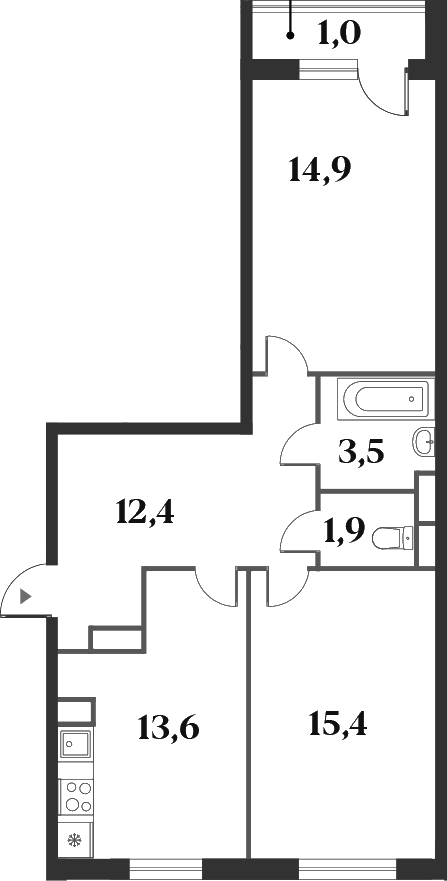 2-комн. Миниполис 8 Кленов