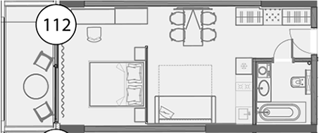 Студия, 47.4 м², 8/8 этаж, ЖК «Гостиничный комплекс Поляна Пик»