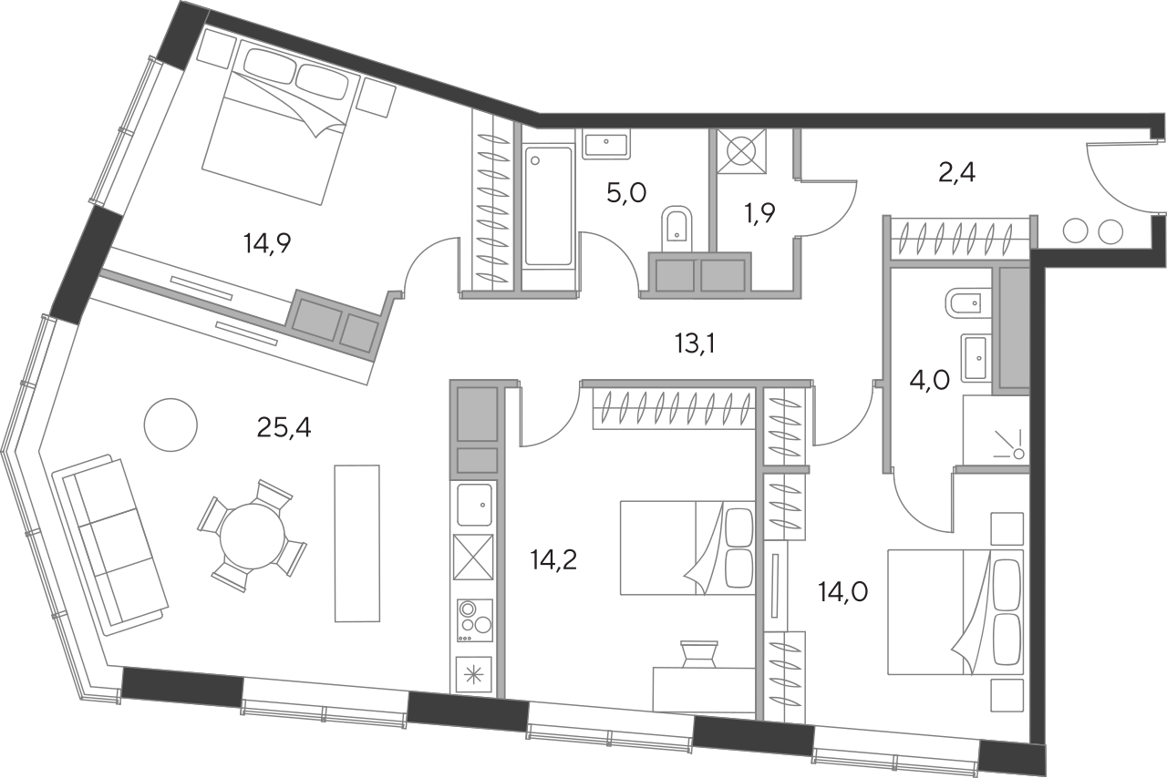 4-комн. Дом Чкалов