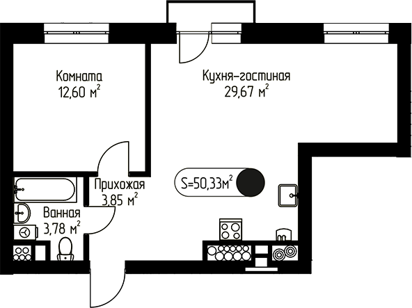2-комн. Мечта-квартал Любовь