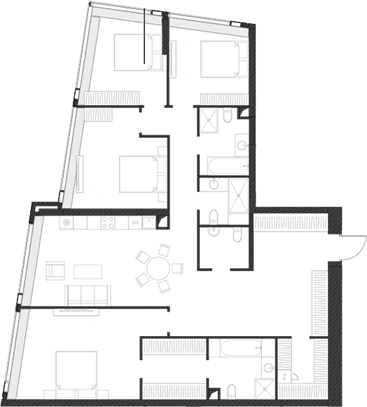 Студия, 167.67 м², 59/85 этаж, ЖК «Дом Дау»