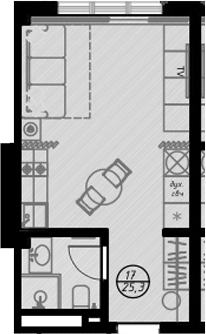 Студия квартира, 25.7 м² в ЖК Оливия — фото 2