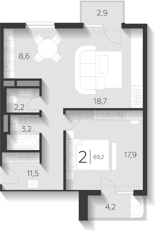 1-комн. LeePrime Residences Polyana Sochi