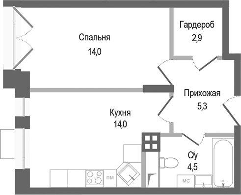 1-комн. Киноквартал