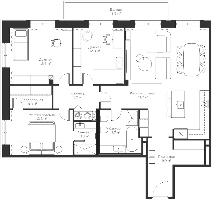 4-комн. River Residences