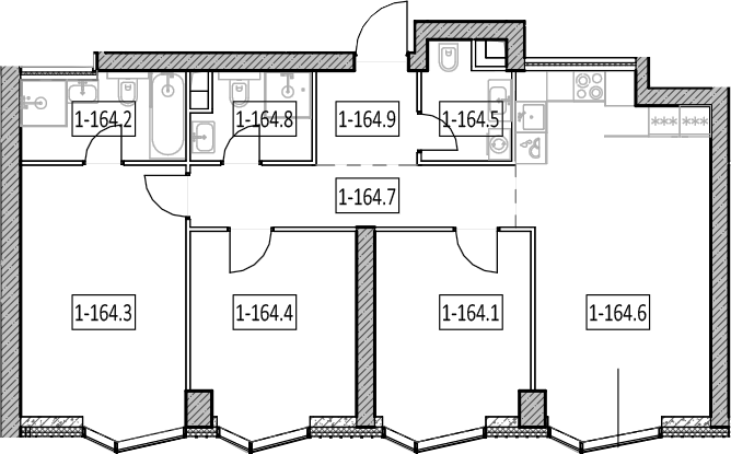 4+ комнаты, 87.2 м², 15/57 этаж, ЖК «Айс Тауэрс»