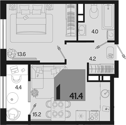 Продается 1-комн. квартира, 37 м² — фото 2