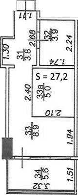 Студия, 21.6 м², 15/22 этаж, ЖК «Азимут Plus Residence»
