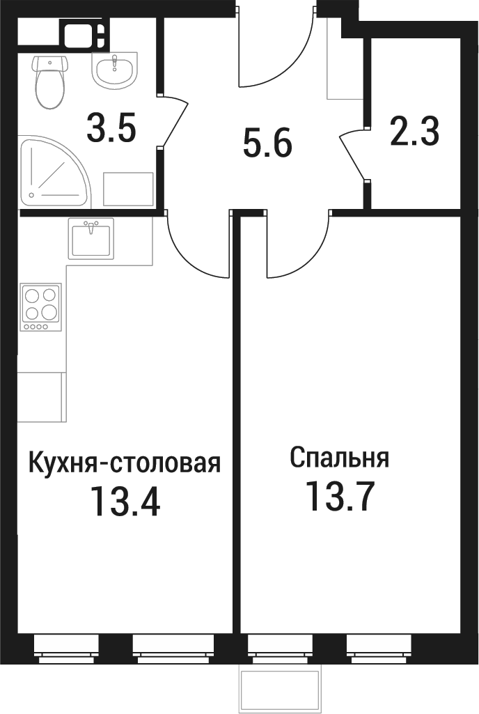 1-комн. Дом в Малаховке