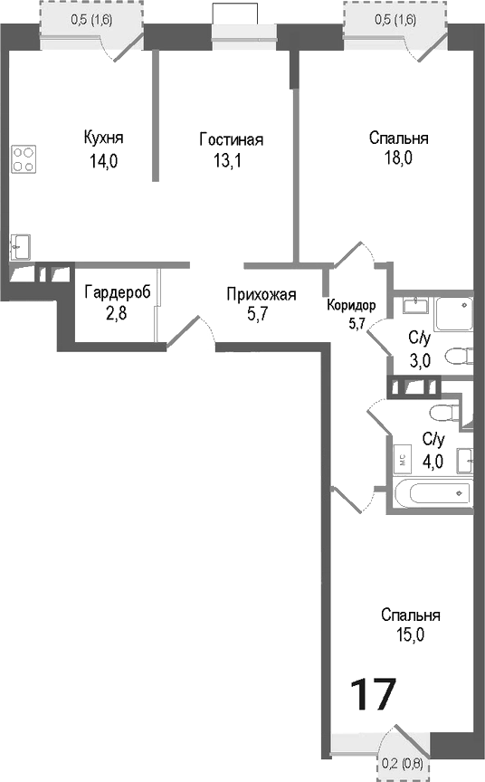 3-комн. Киноквартал