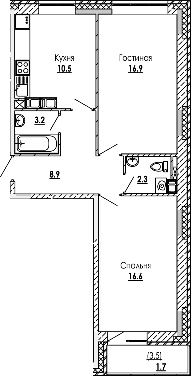 2-комн. Малиново