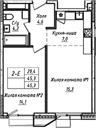 2-комн. УНО.Соколиная гора
