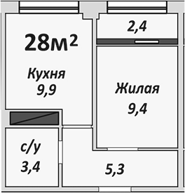 Продается 1-комн. квартира, 28 м²