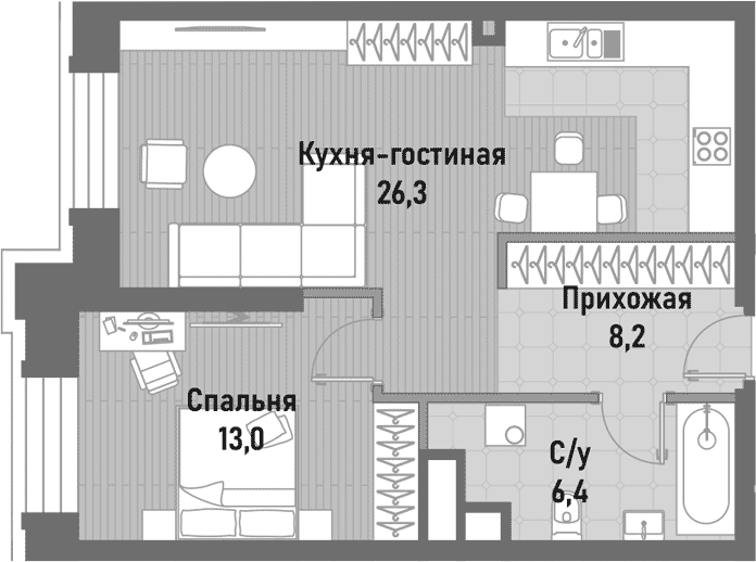 2-комн. Ренессанс